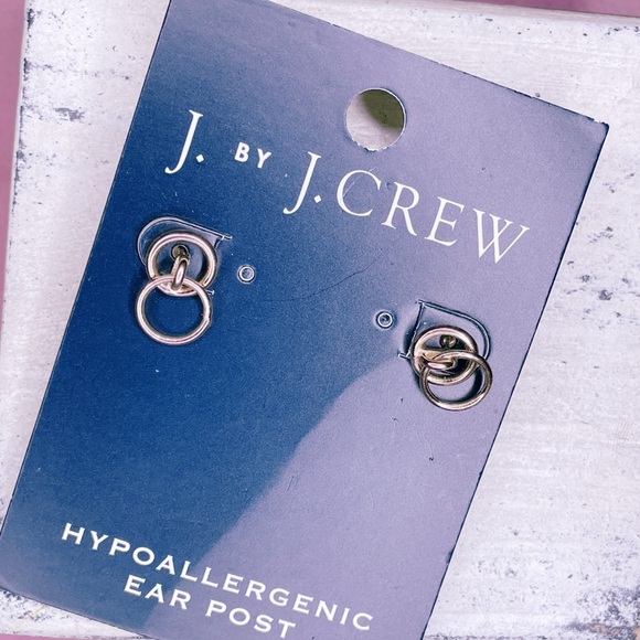 J. Crew Factory Jewelry - 4197. J by J. Crew Goldtone Double Hoop Earrings